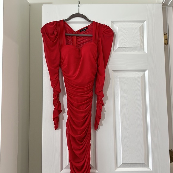 Mesh Ruched Dress - Picture 3 of 6